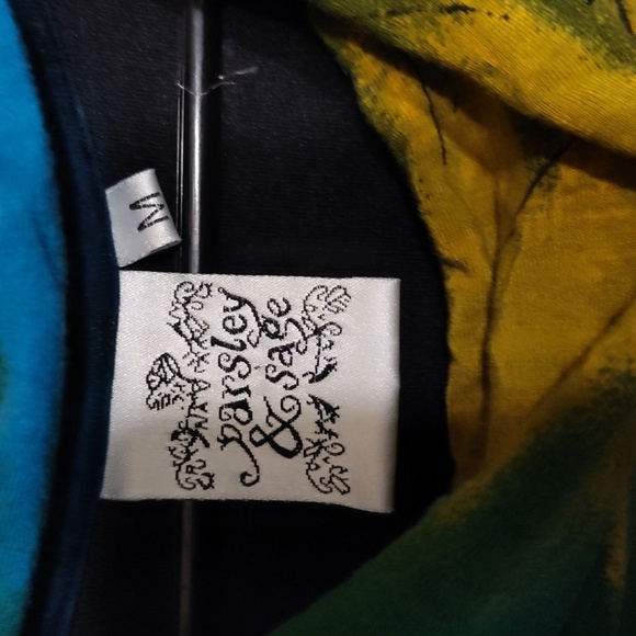 Parsley & Sage blue cowl cotton gorgeous long-sleeve shirt medium - Picture 5 of 6